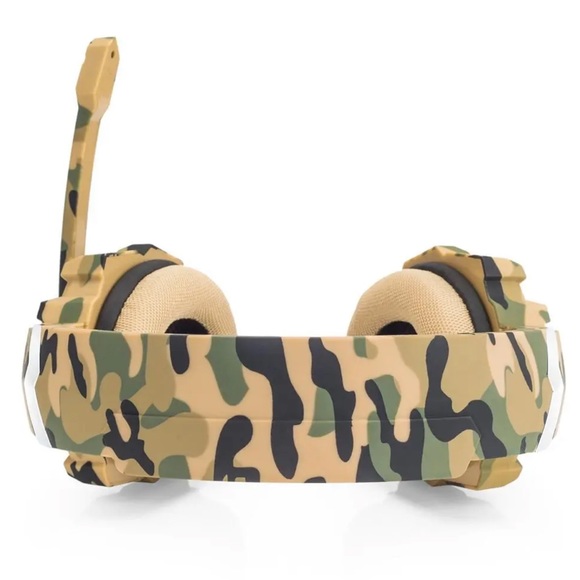 Camouflage Gaming Headphones with Microphone and LED Light for PS4, Xbox One Com - Picture 7 of 15